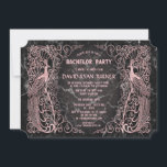 Invitation Rose Gold Marble Art Déco Peacock Mariage Inviter<br><div class="desc">Design unique avec un mélange de paons d'art déco d'or imitation rose à l'ancienne et une approche graphique audacieuse et moderne, sur un arrière - plan en marbre noir. Utilisez l'outil Personnaliser pour ajouter vos informations. Pour les articles correspondants, visitez, s'il vous plaît, ma collection Rose de peacocks en marbre...</div>