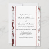 Invitation Rose  Gold Marble Mariage à la mode (Devant)