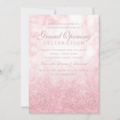 Invitation Rose Gold Marble Parties scintillant Corporate Gra (Devant)