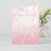 Invitation Rose Gold Marble Parties scintillant Corporate Gra (Debout devant)