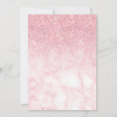 Invitation Rose Gold Marble Parties scintillant Corporate Gra (Dos)