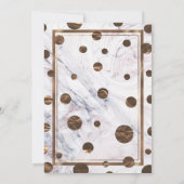 Invitation Rose Gold Marble Swirl Bronze Graduation en cuivre (Dos)