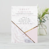 Invitation Rose Gold Marble Tourbillon Rougeur Rose Bronze Sw (Debout devant)