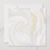 Invitation Rose Gold Marble vert Feuille Mariage (Dos)