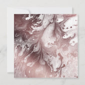 Invitation Rose Gold & Marbre Blanc Célébrez avec nous (Dos)