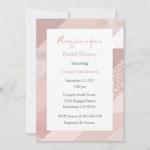 Invitation Rose Gold, Mariage, Bébé, Fête d'annive