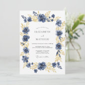 Invitation Rose Gold Mariage de minuit (Debout devant)