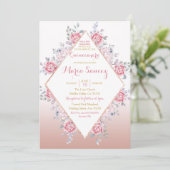 Invitation rose Gold Mexicaine Mis Quince (Debout devant)