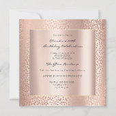 Invitation Rose Gold Minimal Points Blush Confetti Anniversai (Devant)