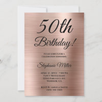 Rose Gold Minimaliste Anniversaire