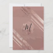 Invitation Rose Gold Moderne Faux Triangle en Feuille pour De (Dos)