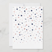 Invitation Rose Gold & Navy Ballons Moderne fête d'anniversai (Dos)
