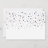 Invitation Rose Gold & Navy Balloon Moderne 30 Anniversaire (Dos)