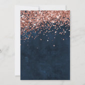Invitation Rose Gold Navy Blue Dirty 30 Trente Anniversaire (Dos)