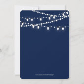 Invitation Rose Gold & Navy | Fête d'anniversaire moderne sur (Dos)