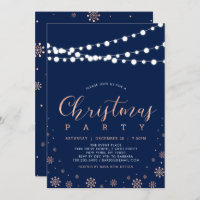 Rose Gold & Navy | Fête de Noël chic moderne