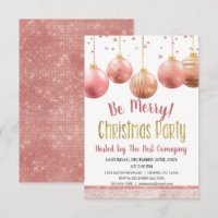 Rose Gold Noël Affaires Fêtes d'entreprise