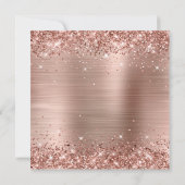 Invitation Rose Gold Pailleté 40e Anniversaire (Dos)
