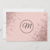 Invitation Rose Gold Pailleté Blush Rose Save the Date (Dos)