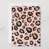 Invitation Rose Gold Pailleté & Léopard Noir Baby Shower (Dos)