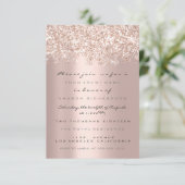 Invitation Rose Gold Pailleté Mariage Douzième élégant (Debout devant)