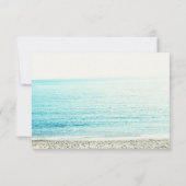 Invitation Rose gold palmier plage photo RSVP mariage (Dos)