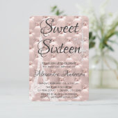 Invitation Rose Gold Paris Sweet sixteen fête d'anniversaire (Debout devant)