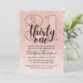 Invitation Rose Gold Parties scintillant 31ème anniversaire I (Debout devant)