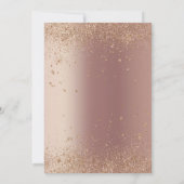 Invitation Rose Gold Parties scintillant 50 et Fabulous Birth (Dos)
