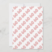 Invitation Rose Gold Parties scintillant 60 et fabuleuse fête (Dos)