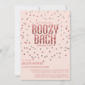 Invitation Rose Gold Parties scintillant Argent Confetti Bach (Devant)