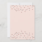 Invitation Rose Gold Parties scintillant Argent Confetti Bach (Dos)