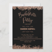 Invitation Rose Gold Parties scintillant Bachelorette Party a (Devant)
