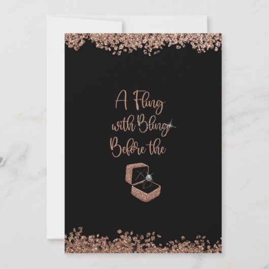 Invitation Rose Gold Parties scintillant Bachelorette Party a (Dos)