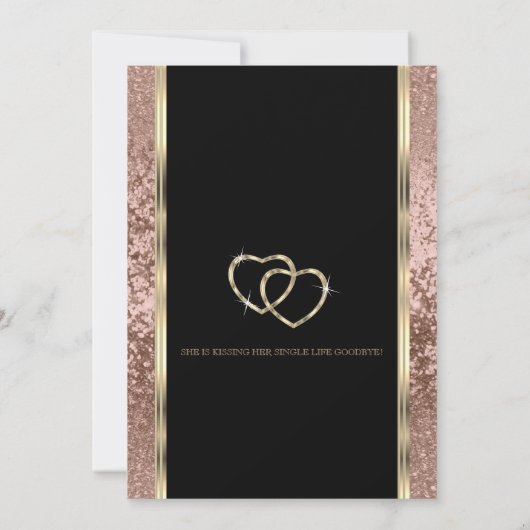 Invitation Rose Gold Parties scintillant Bachelorette Party I (Dos)