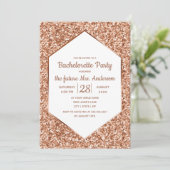 Invitation Rose Gold Parties scintillant Bachelorette Party I (Debout devant)