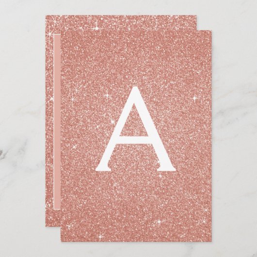 Invitation Rose Gold Parties scintillant Classe de 2019 Gradu (Devant / Derrière)