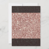 Invitation Rose Gold Parties scintillant classe photo de 2025 (Dos)