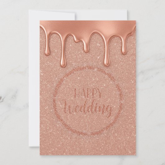 Invitation Rose Gold Parties scintillant & Drids Bridesmaids  (Dos)