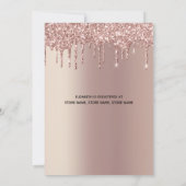 Invitation Rose Gold Parties scintillant Drift Glam Fête des (Dos)