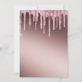 Invitation Rose Gold Parties scintillant Drips 50e anniversai (Dos)