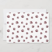 Invitation Rose Gold Parties scintillant Empreintes de pattes (Dos)