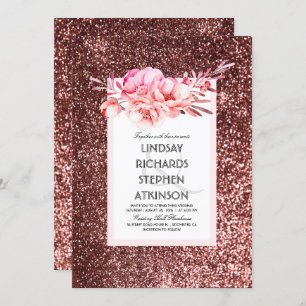 Invitation Rose Gold Parties scintillant Fabulous Chic Vintag