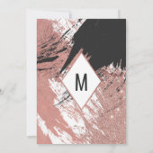 Invitation Rose Gold Parties scintillant Fête de l'mariée à b (Dos)