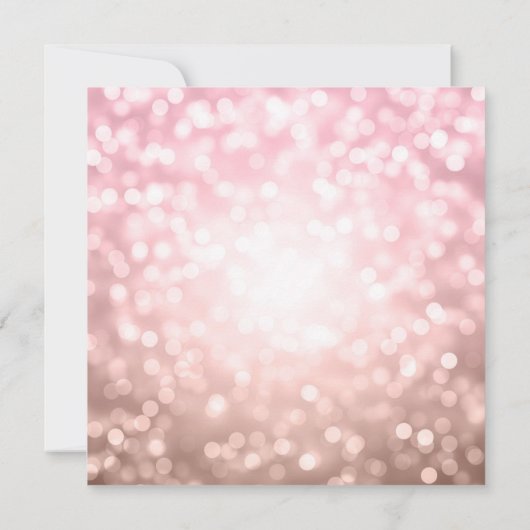 Invitation Rose Gold Parties scintillant Lights Sweet 16 Enre (Dos)