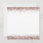 Invitation Rose Gold Parties scintillant Mariage soirée Carré (Dos)