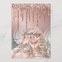 Rose Gold Parties scintillant métallique perches p