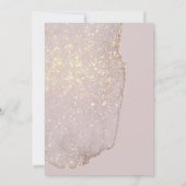 Invitation Rose Gold Parties scintillant moderne Gold Dusty R (Dos)