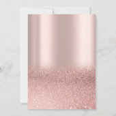 Invitation Rose Gold Parties scintillant Ombre Frontière 50e  (Dos)