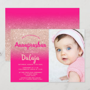 Invitation Rose Gold parties scintillant photo rose sombre An